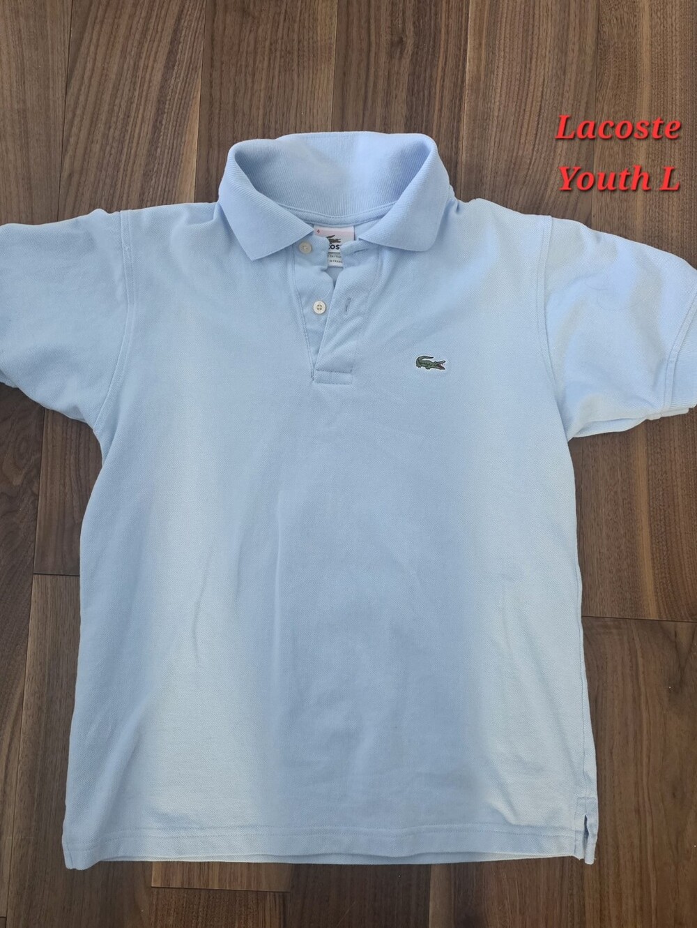 Lacoste Kids Pale Blue Short Sleeve Polo
